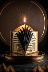 Stylish and luxurious cake inspired by art deco style
