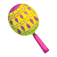 Poster - tropical maraca instrument musical