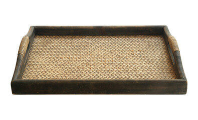 Wall Mural - Vintage serving tray (with clipping path) isolated on white background