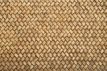 Wall Mural - old bamboo weave texture background