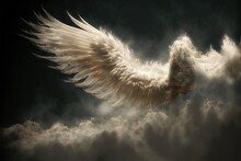 Clouds Morphed Into A Pair Of Angelic Wings. Generative AI