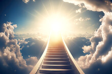 Meeting God Light At End Of Tunnel Stairway To Heaven