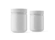 Plastic Matte Jar Container Psd Mockup