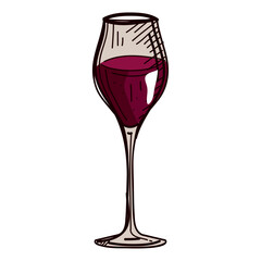 Canvas Print - red wine cup drink