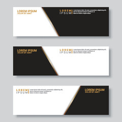 Luxury black gold banner template