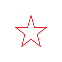 A Vector illustration red star isolated on white background