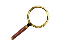 A Simple Magnifying Glass Over White Background.