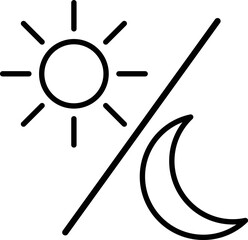 Fototapete - Sun moon icon vector illustration isolated on white background