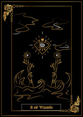 Wall Mural - the illustration - card for tarot - II of Wands.