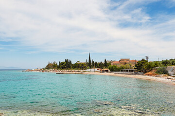 Wall Mural - The beaches Scholes and Kaiki in Spetses, Greece