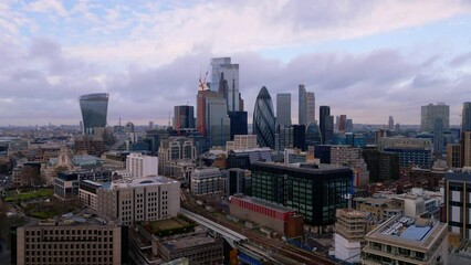 Wall Mural - Amazing aerial view over the City of London with its iconic buildings - travel photography