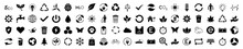 Set Of Ecology Icon. Ecology Black Icons Set EPS10 - Stock Vector