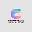 © freelancer - C modern abstract 3d letter logo design templet