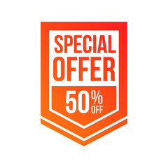 Wall Mural - Special Offer 50% Off Shopping Label