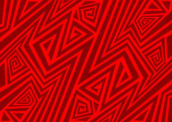 Aufkleber - minimalist background with abstract geometric and curly lines. simple aztec ornament