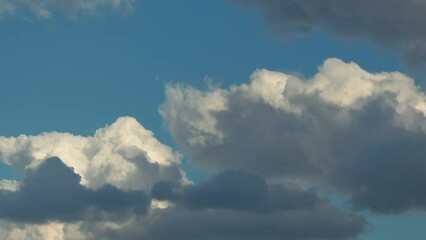 Wall Mural - time lapse of blue sky and white clouds