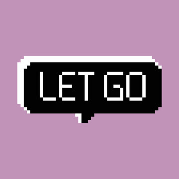 bubble greeting with text inside. Pixel art Vector illustration good for your project.