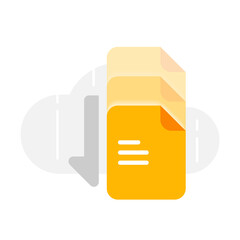Poster - downloading file progress concept illustration flat design vector eps10. simple, modern graphic element for landing page, empty state ui, infographic