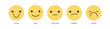 Feedback emoticon icon set. Hate and love emojis. Smiley feedback. User experience rate with smileys. Level of customer satisfaction. Feedback in form of emotions. Vector 10 EPS.