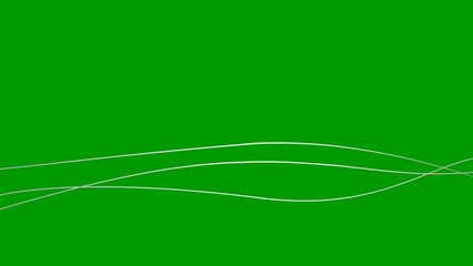 Wall Mural - Animated stripes appear and disappear. Decorative lines. Three silver bars. Waves gradually changes shape. Looped video. Flat vector illustration isolated on a white background.