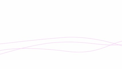 Wall Mural - Animated stripes appear and disappear. Decorative lines. Three pink bars. Waves gradually changes shape. Looped video. Flat vector illustration isolated on a white background.