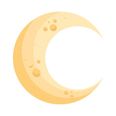 Wall Mural - yellow crescent moon