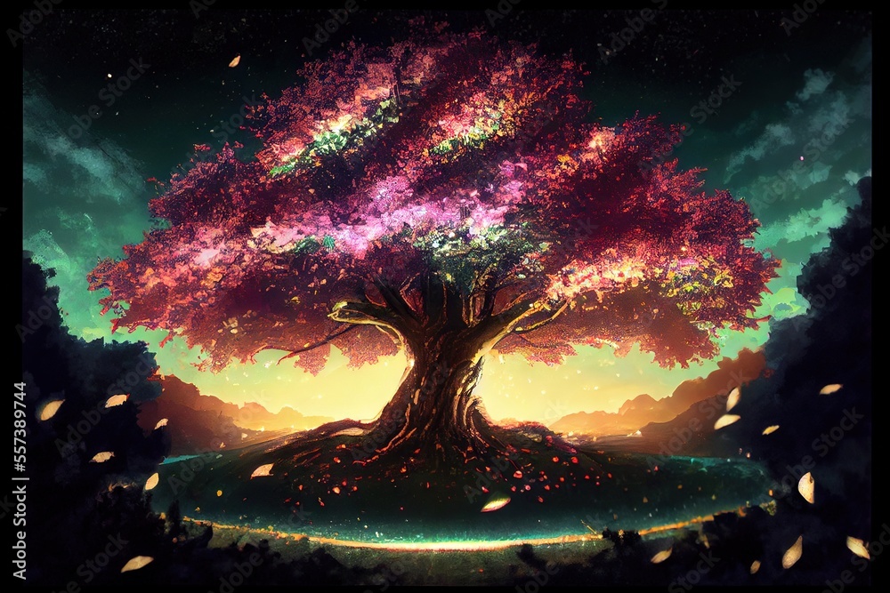 Stockillustratie Tree of Life - digital art made by generative AI ...