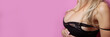 © руслан малыш - Close-up of sexy breasts in bra. Woman's breasts or big natural boobs in lingerie. Plastic surgery