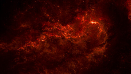 Wall Mural - Fire Yell Nebula - Sci-fi Nebula - Good for sci-fi and gaming related content - Fractions of space