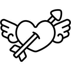 Poster - cupid outline icon