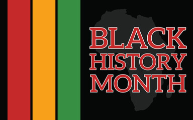 Black history month banner African American history celebration vector illustration 