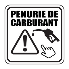 Poster - Logo pénurie de carburant.