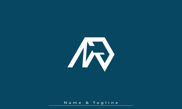 Alphabet letters Initials Monogram logo NJ , JN