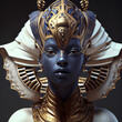 Image of Egyptian pharaoh in blue tone