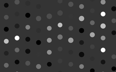 Poster - Dark Silver, Gray vector pattern with spheres.
