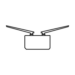 Poster - home internet router line vector. suitable for creative design materials such as flyers and posters.