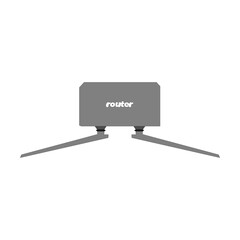 Poster - vector illustration of internet router at home. suitable for creative design materials such as flyers and posters.