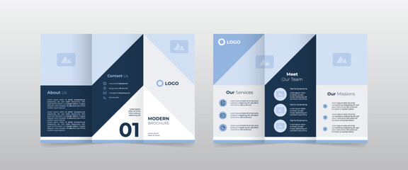 modern unique a4 trifold brochure template