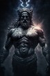 © Creative Station - The primordial darkness embodying a greek god, erebus wearing ancient greek glothing, galaxy with solar system as background, cinematic, soft studio lighting, backlighting Generative AI