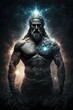 © Creative Station - The primordial darkness embodying a greek god, erebus wearing ancient greek glothing, galaxy with solar system as background, cinematic, soft studio lighting, backlighting Generative AI