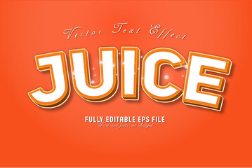 Wall Mural - Juice orange vector text effect