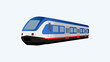 Mass rapid transportation train vector illustration template