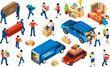 © Macrovector - Relocation Isometric Set