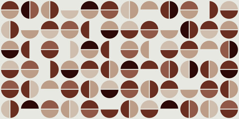 Fototapete - Stylish illustration and wallpaper design. Pattern and packaging, textiles and interior elements, seamless print. Coffee circles abstract pattern.