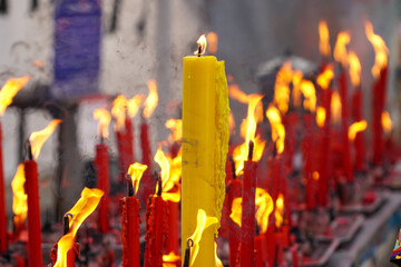 candles in church