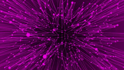 pink color dots and lines 3d mesh spike background