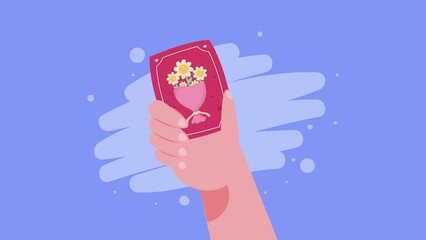 Sticker - flowers bouquet romantic gift animation