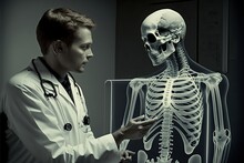 Doctor Talking With X-ray Patient Photo, Patient Come Too Late,  Created With Generative AI Technology