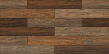 Dark Brown Wooden Strips Wall Cladding Interior Panel Of Natural Wood. Laminate Sheet Floor Tiles, Random Porcelain Tile Flooring