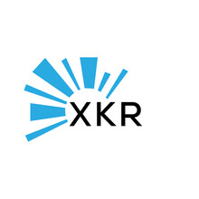 XKR Letter Logo. XKR Blue Image On White Background And Black Letter. XKR Technology  Monogram Logo Design For Entrepreneur And Business. XKR Best Icon.
